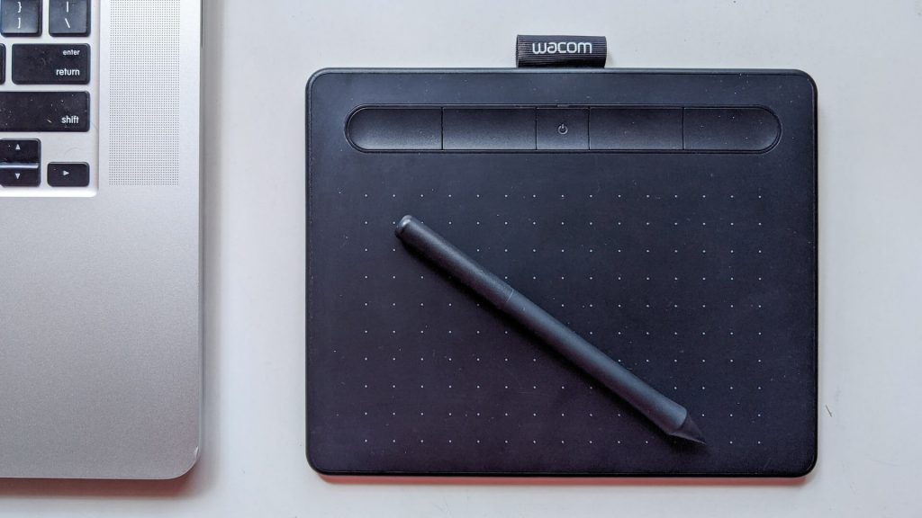 A graphic tablet of the brand Wacom